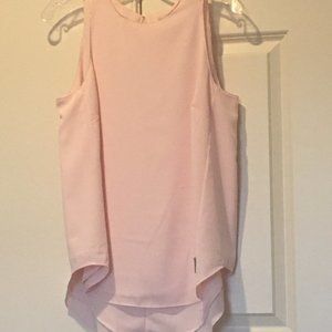 CALVIN KLEIN PINK SLEEVELESS BLOUSE MEDIUM